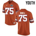 Youth Florida Gators #75 Tanner Rowell NCAA Nike Orange Authentic Stitched College Football Jersey MEM7462OW